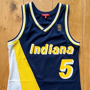 Jalen ROSE, Indiana Pacers, 1996/96 NBA, Mitchell & Ness Women’s, Road Jersey M (Medium)
