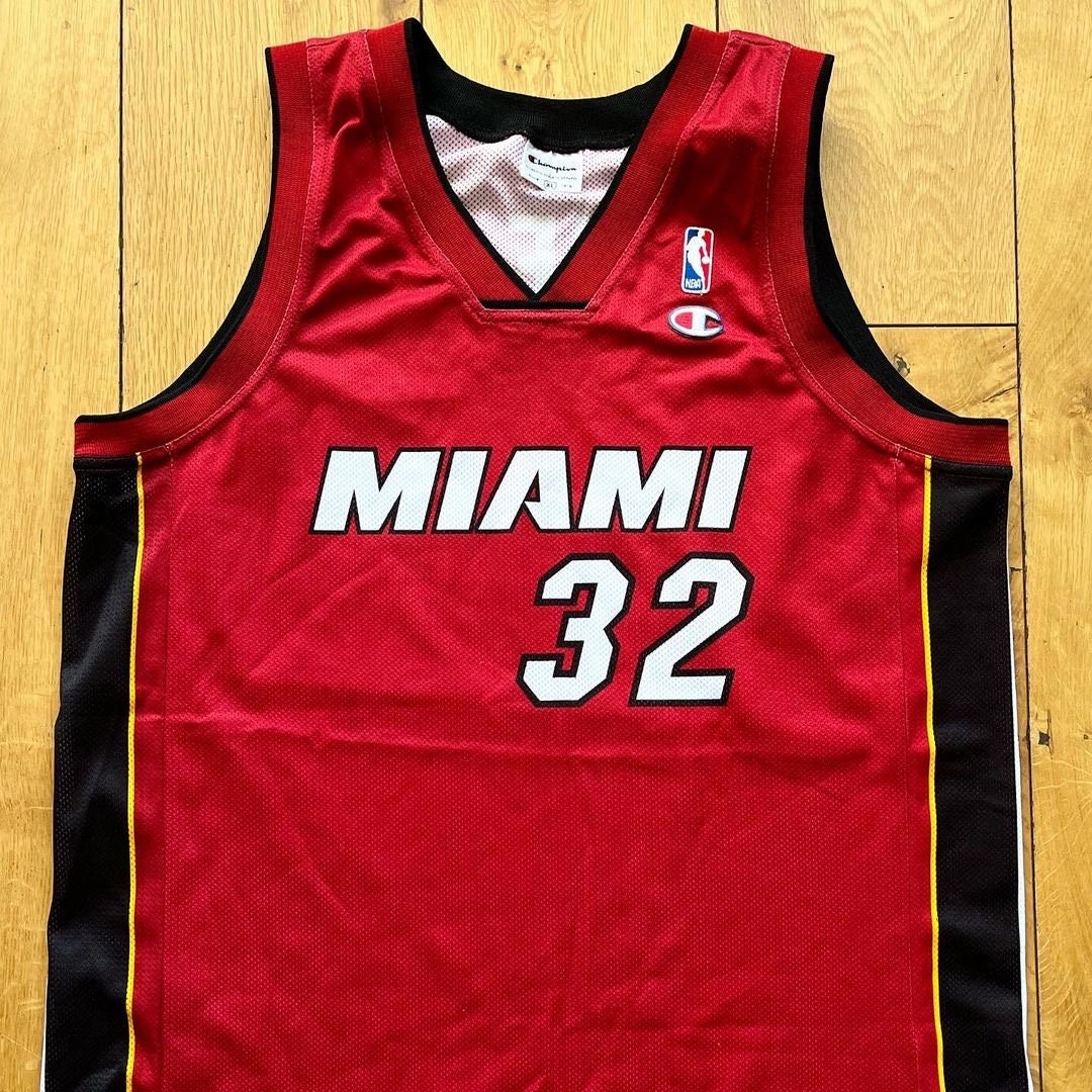 Vintage Miami Heat NBA Champion Jersey #32 Harold Miner SZ 40 Medium 90s