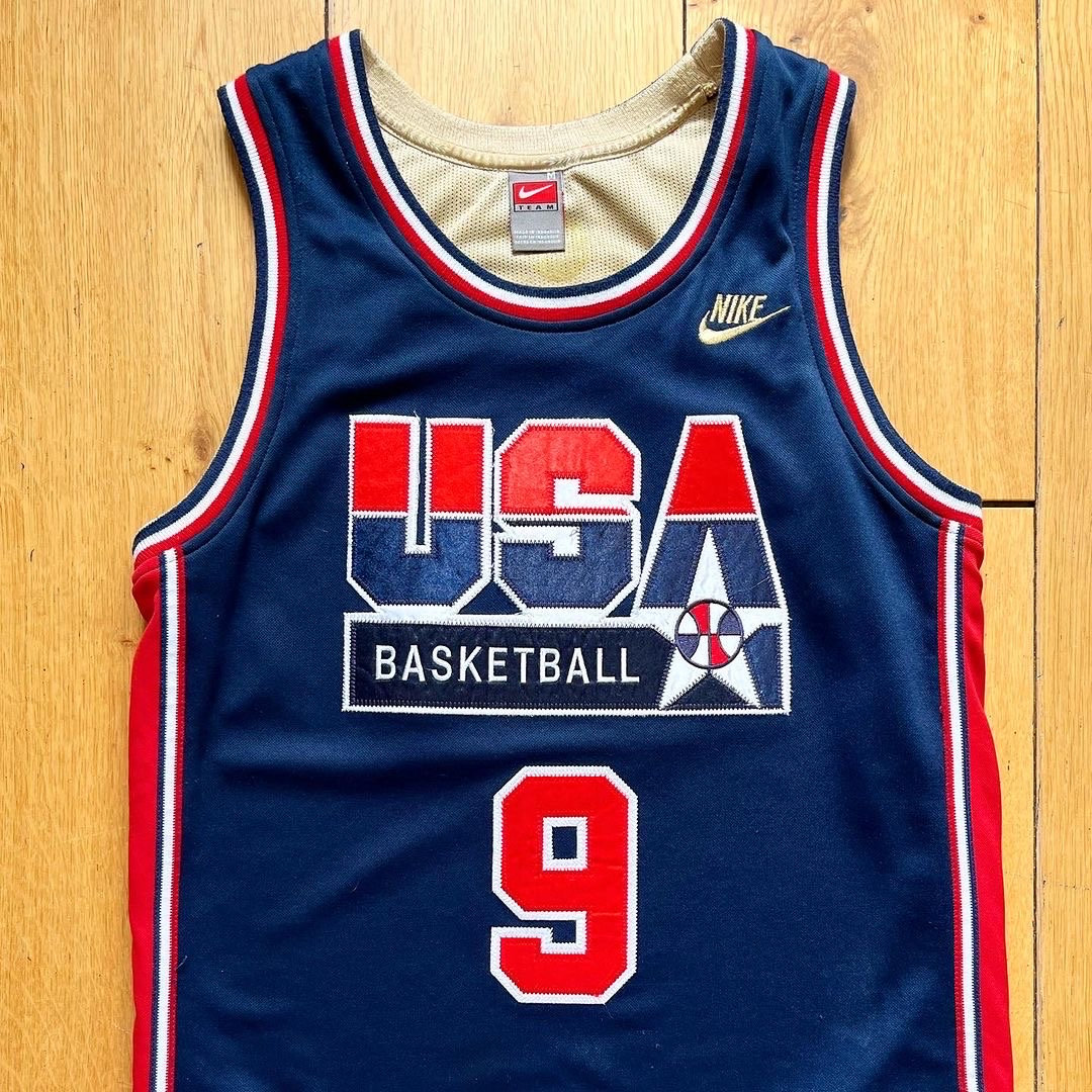 Men's Mitchell & Ness Navy USA Basketball 1992 Dream Team Authentic Warm-Up  Jacket