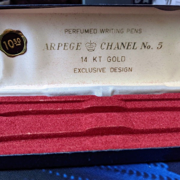 Arpege Chanel No 5 vintage scented pen box