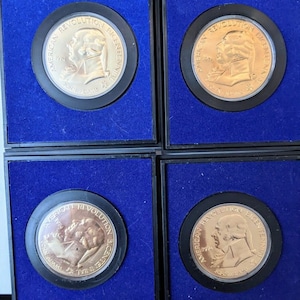 Set of 4 identical 1974 American Revolution bicentennial coins