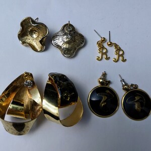 4 pares de pendientes de traje vintage para mujer