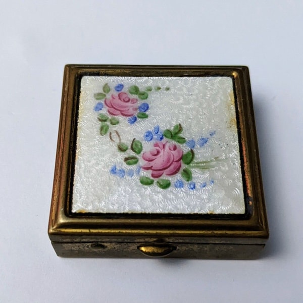 Beautiful vintage Cloisonne style pill/trinket box