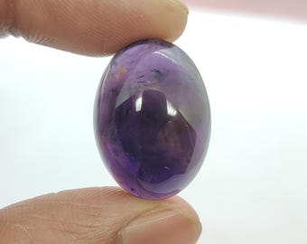 Purple Amethyst cabochon Gemstone, 25.50 Crt. Size, 22X16X10 MM, Loose Gemstone,Oval Shape stone, Jewelry Making Gemstones, Natural Gemstone
