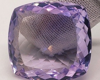 Pink Amethyst Faceted natural Cut Stone, 56.50 Crt. 27x25x12 MM. AAA Quality Loose Gemstone Square Shape Use for Jewellery Making Cut Stone.