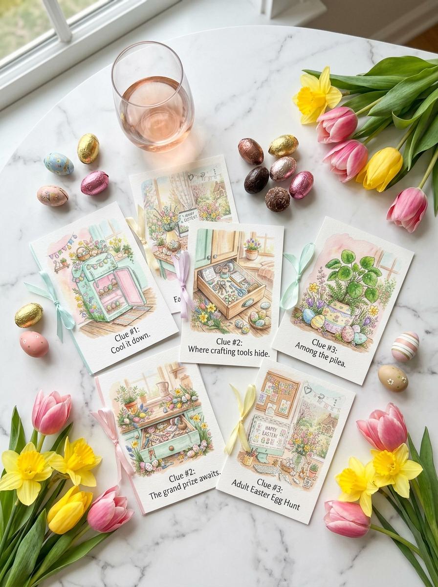 Adult Easter Egg Hunt Clues Printable, Easter Egg Hunt Riddles for ...