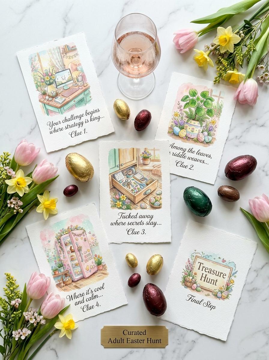 Adult Easter Egg Hunt Clues Printable, Easter Egg Hunt Riddles for ...