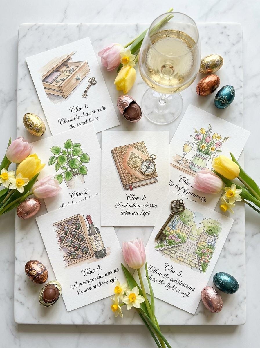 Adult Easter Egg Hunt Clues Printable, Easter Egg Hunt Riddles for ...