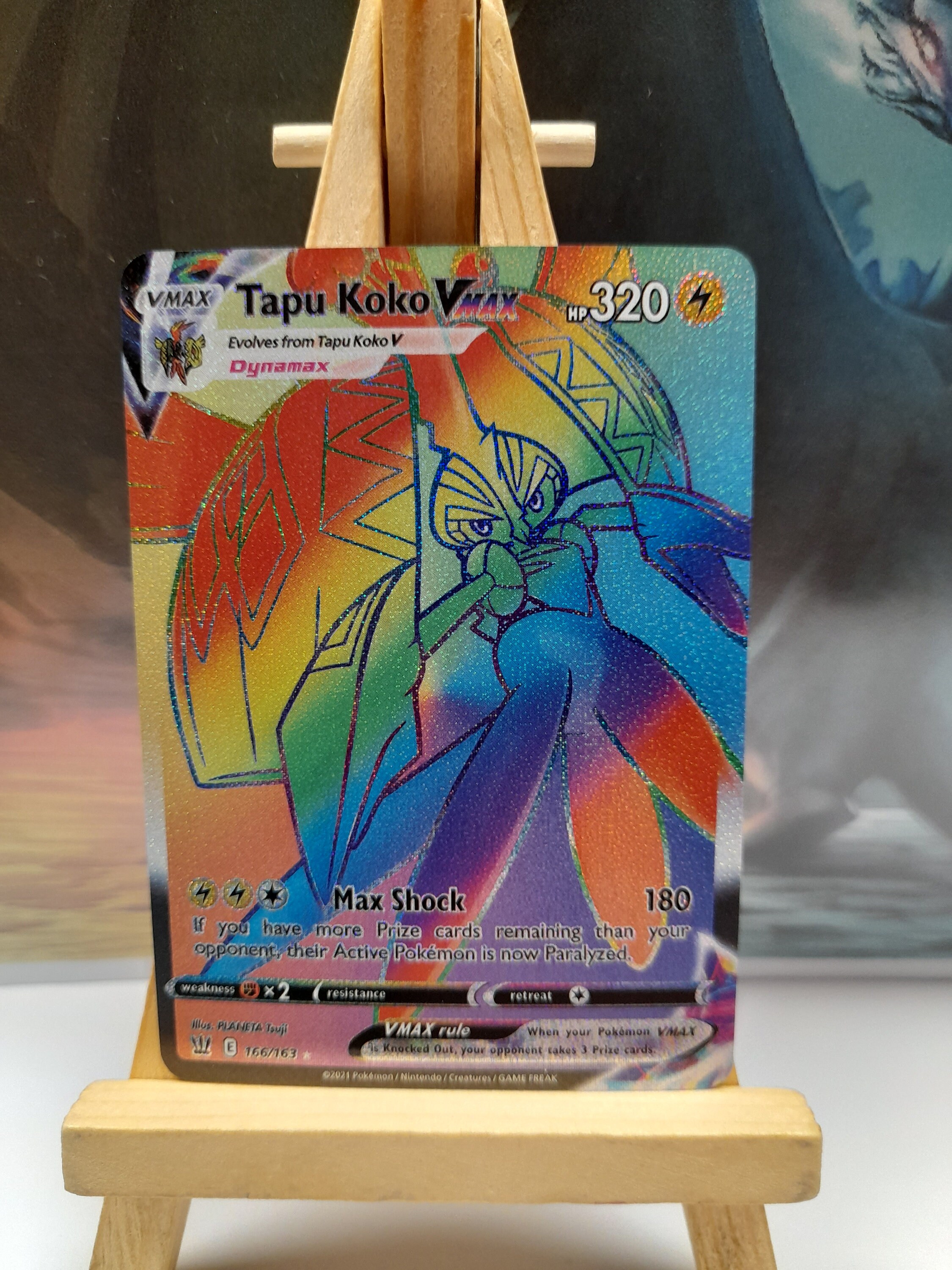 Tapu Koko VMAX (Rainbow Rare) - 166/163