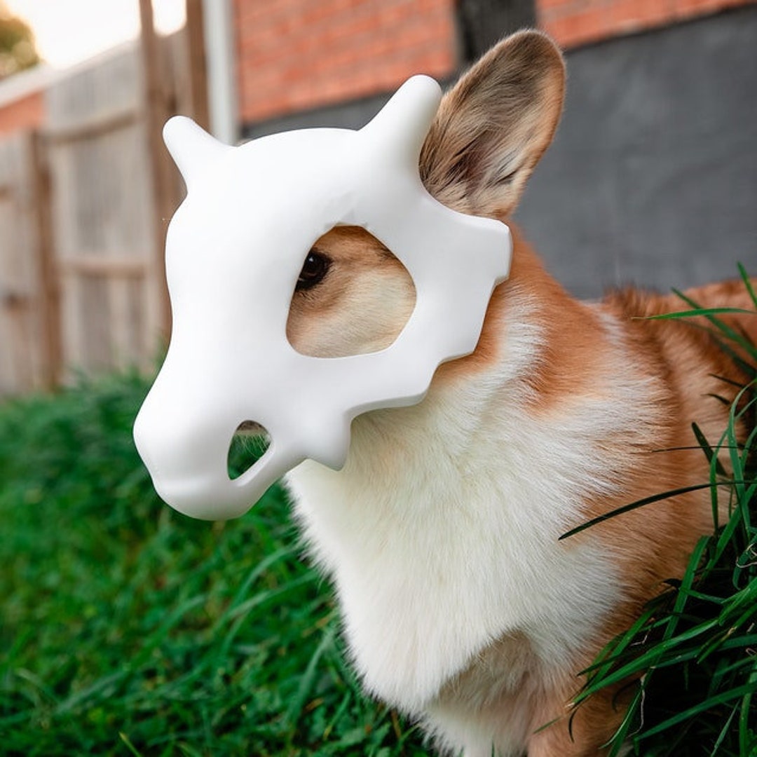 Cubone Dog Mask / Dinosaur Mask / Dog Costume / Funny Dog Gift Etsy