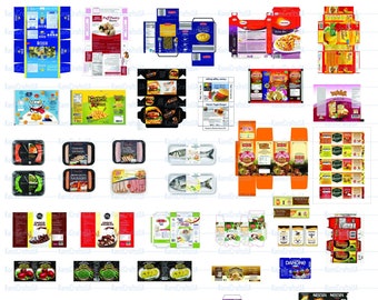 70 Printable Miniature Food Packaging for Miniature Dollhouse 1:12 scale | Miniature Food and Drinks | Grocery Store | Digital File