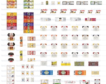 170 Printable miniature canned food and sauces for Miniature Dollhouse 1:12 scale | Miniature Food | Miniature Grocery Store | Digital File