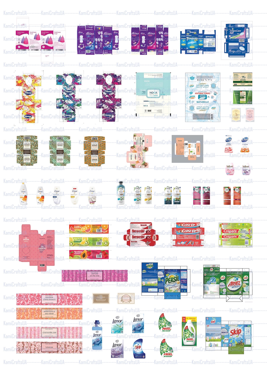 Printable Miniature Cleaning Supplies for Miniature Laundry Room 112