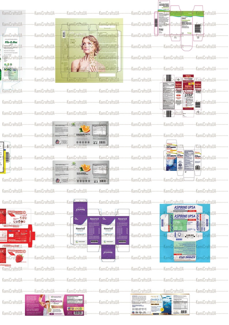 55 Printable Miniature Medicines for Dollhouse 1:12 Scale - Etsy