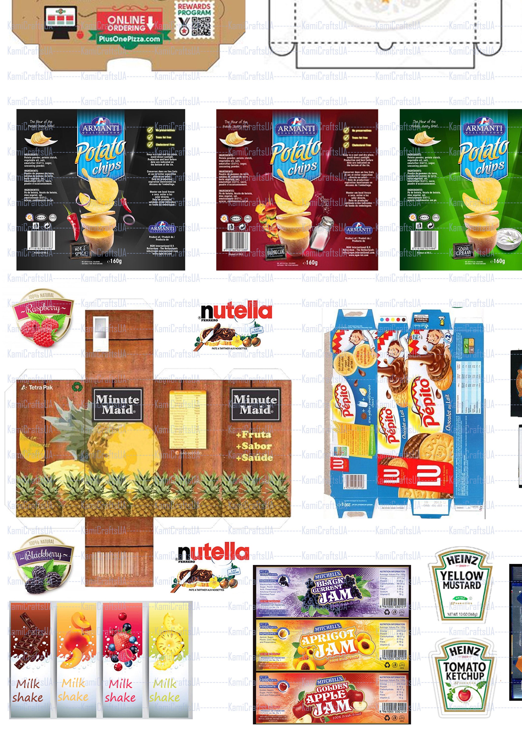Printable Miniature Food Packaging for Miniature Dollhouse 1:6 Scale ...