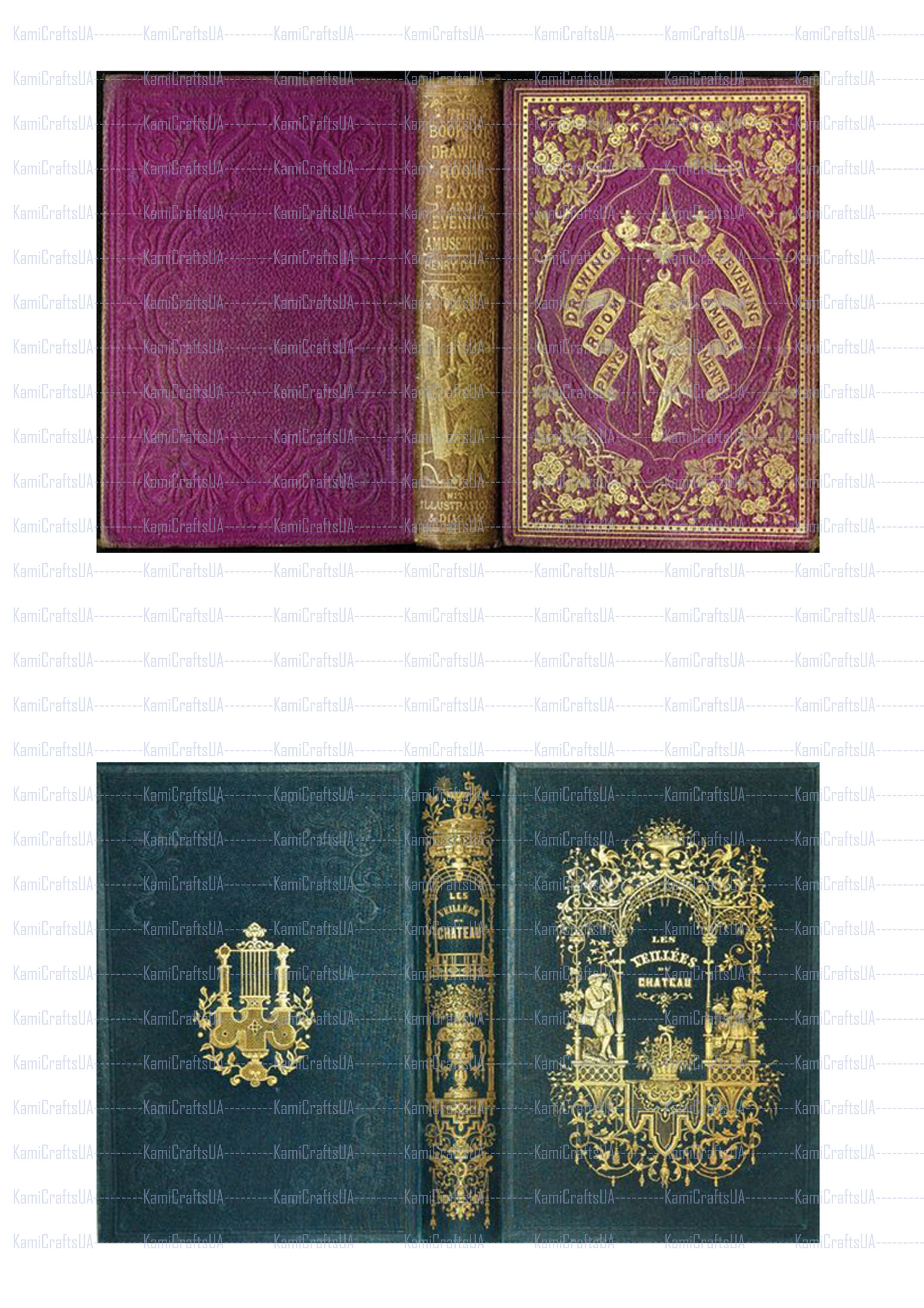 Printable Miniature Books for Miniature Dollhouse 1:6 Scale. DIY Miniature Vintage Books for ...