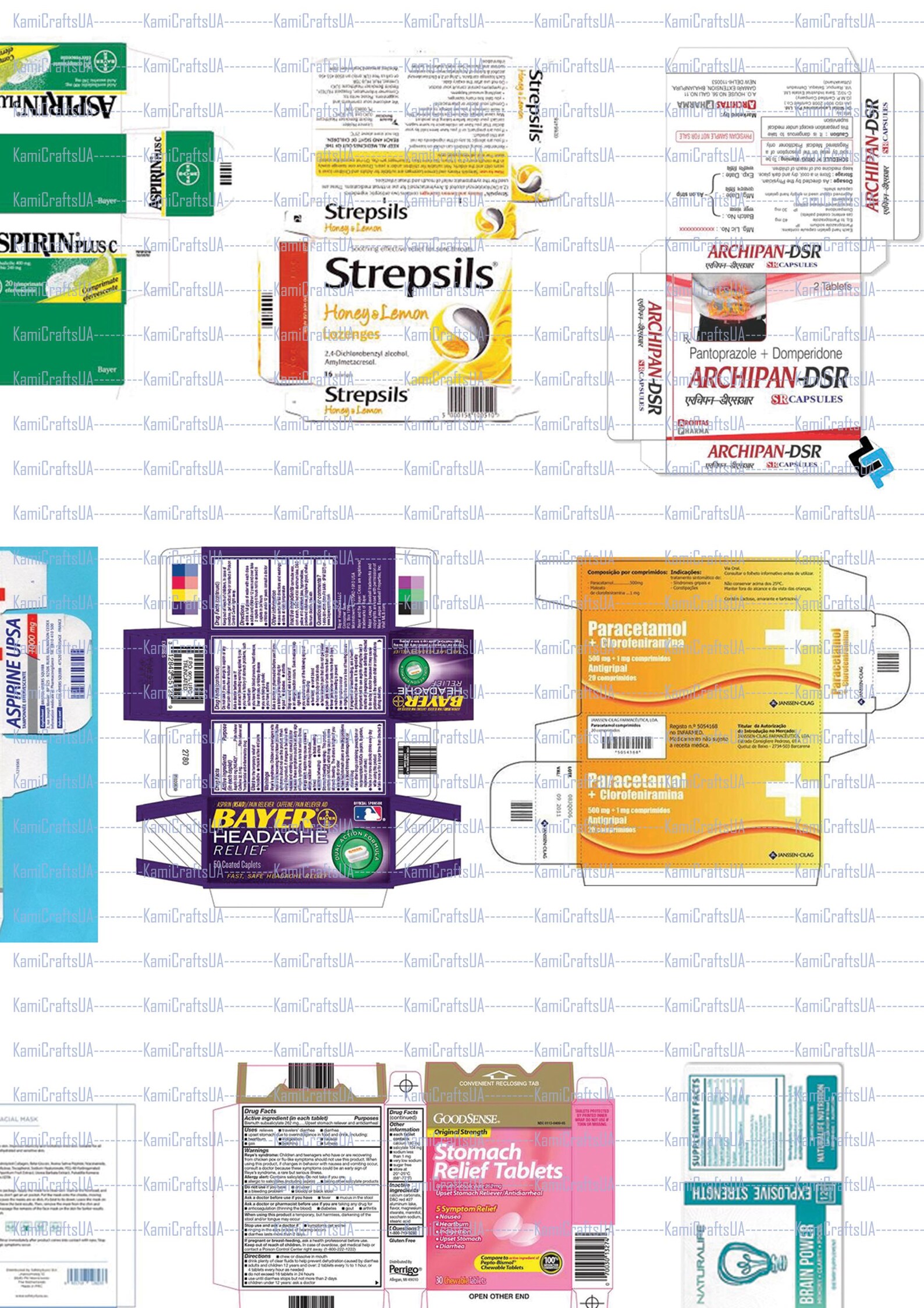 27 Printable Miniature Medicines for Dollhouse 1:6 Scale. Miniature ...