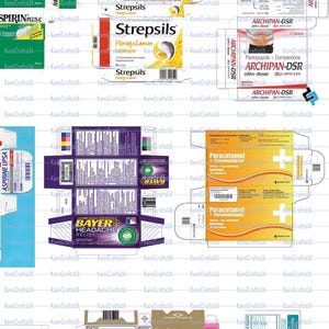 27 Printable Miniature Medicines for Dollhouse 1:6 Scale. Miniature ...