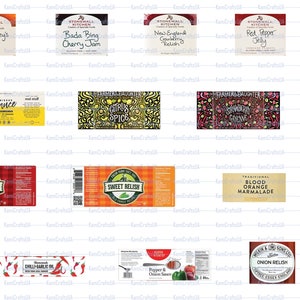 170 Printable Miniature Canned Food and Sauces for Miniature Dollhouse ...