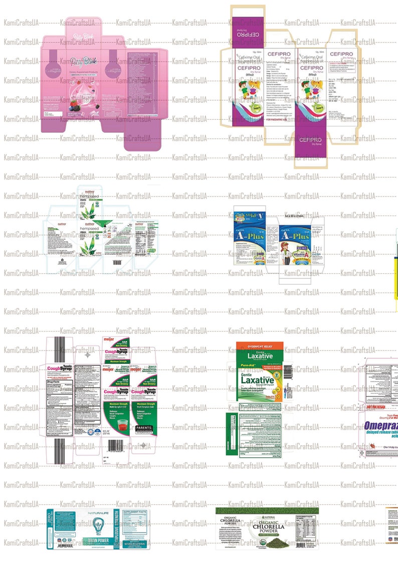 55 Printable Miniature Medicines for Dollhouse 1:12 Scale - Etsy