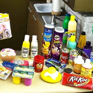 170 Printable Miniature Canned Food and Sauces for Miniature Dollhouse ...