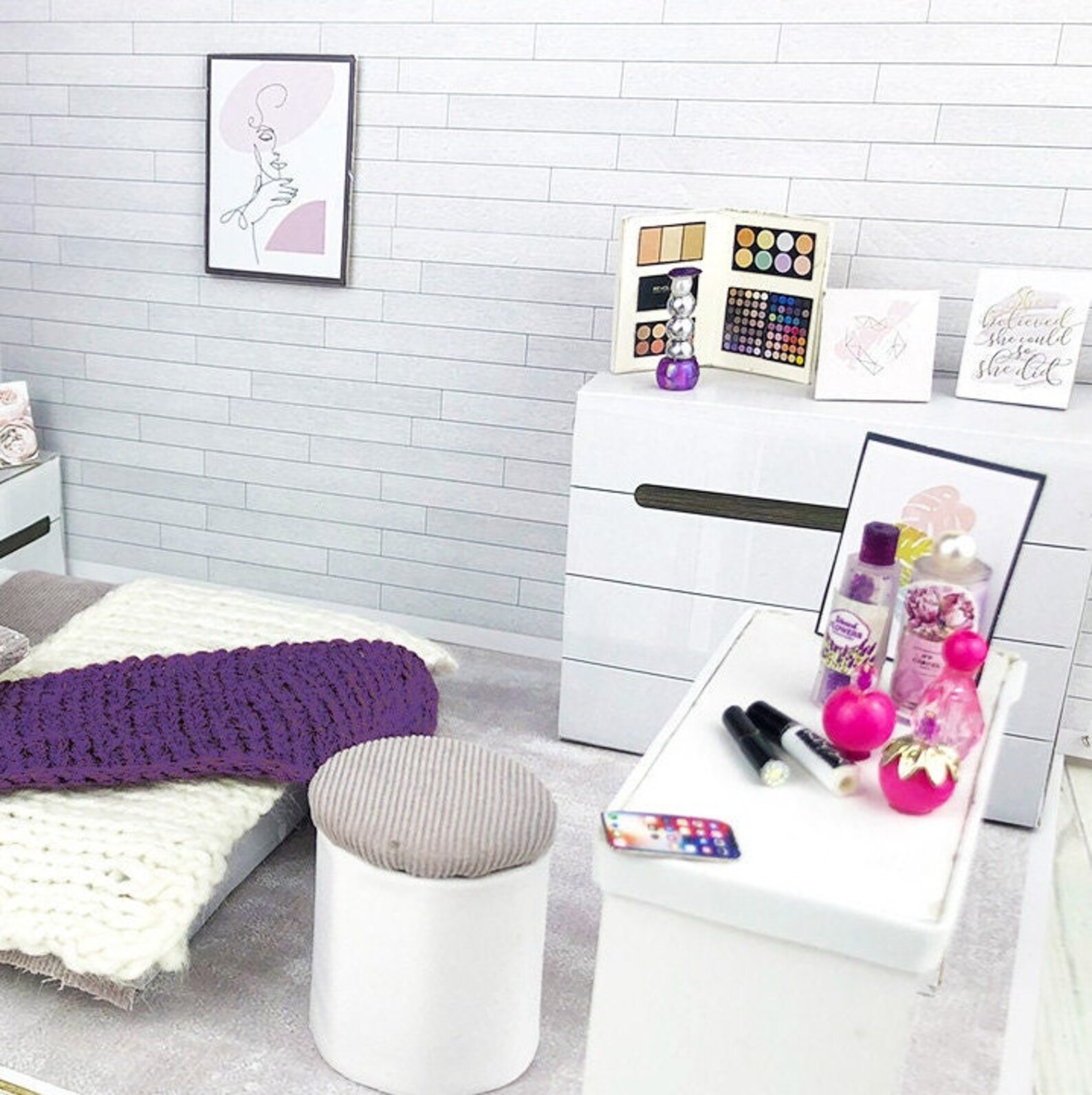 Printable Miniature Cosmetics and Perfume for Miniature Dollhouse 1:6 ...