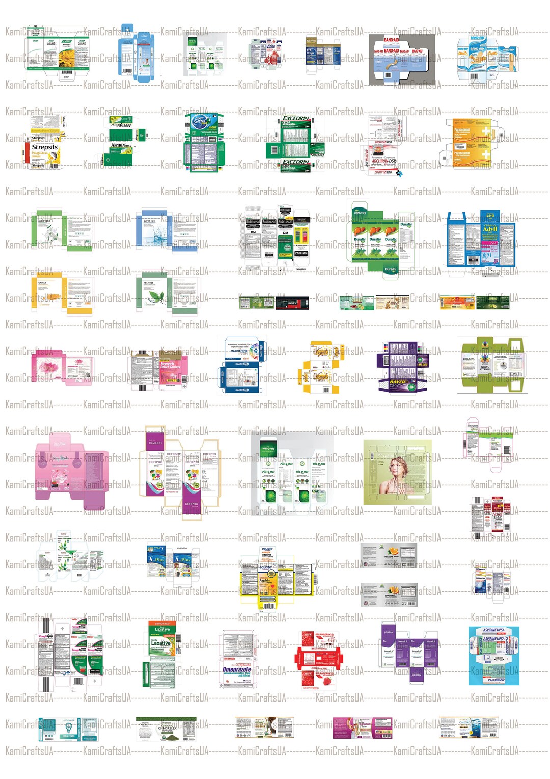 55 Printable Miniature Medicines for Dollhouse 112 Scale Miniature