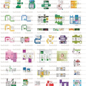55 Printable miniature medicines for dollhouse 1:12 scale | Miniature medicine | DIY Miniatures for dolls | DIY instant download
