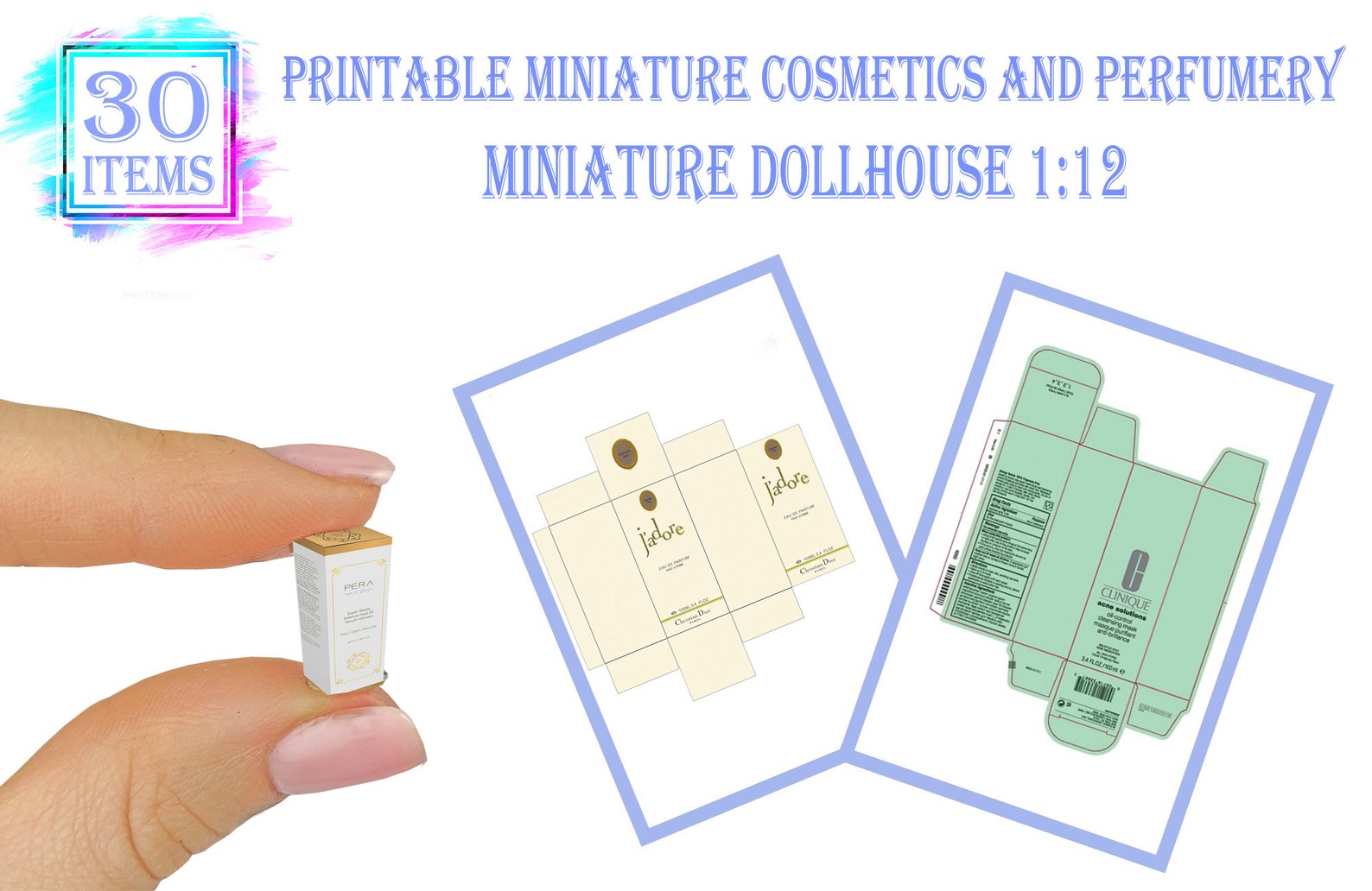 Printable Miniature Cosmetics and Perfume for Miniature - Etsy