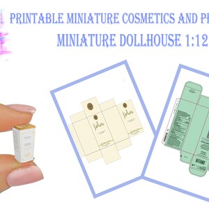 Printable Miniature Cosmetics and Perfume for Miniature Dollhouse 1:12 ...