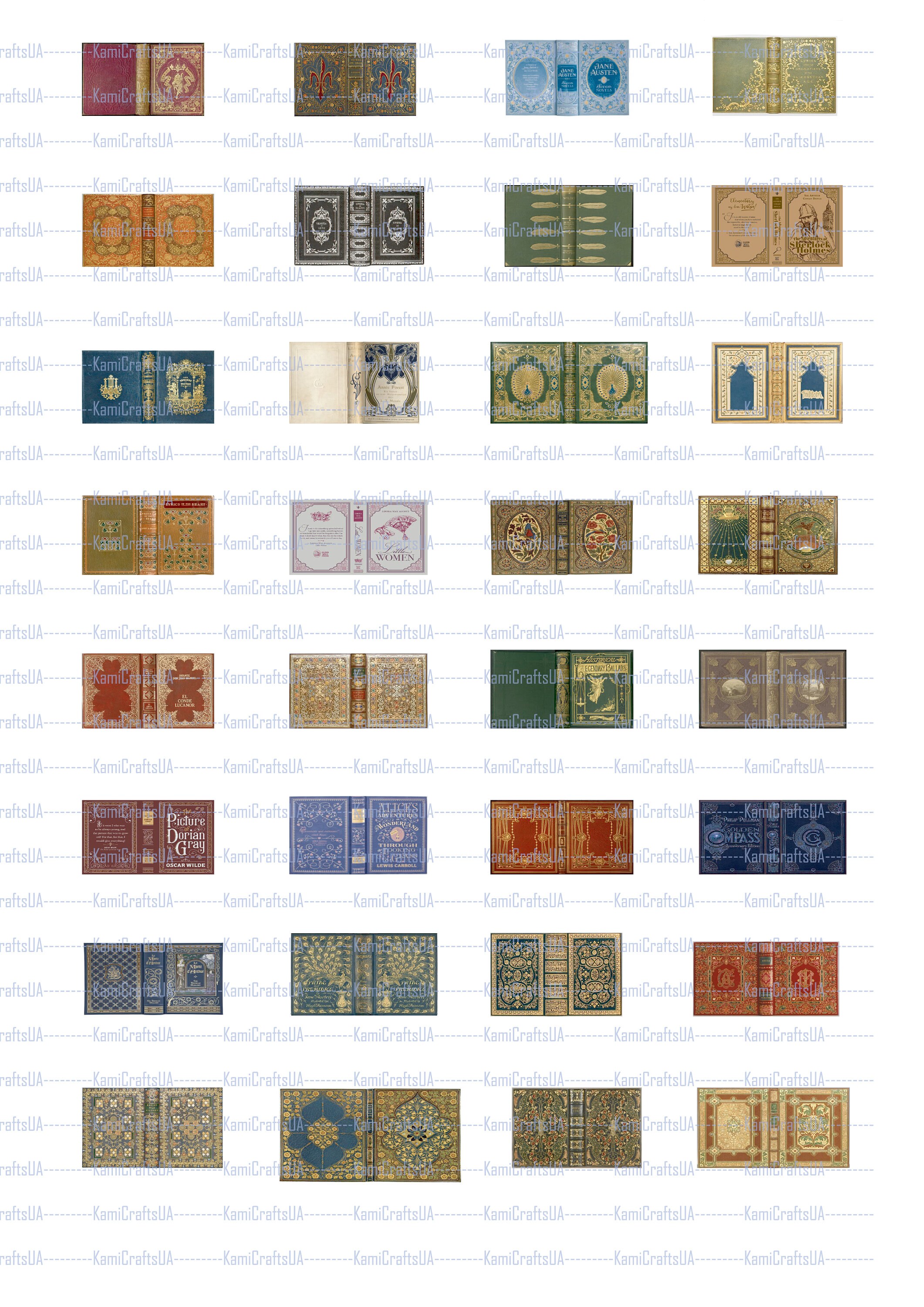 Printable Miniature Books for Miniature Dollhouse 1:12 Scale DIY ...