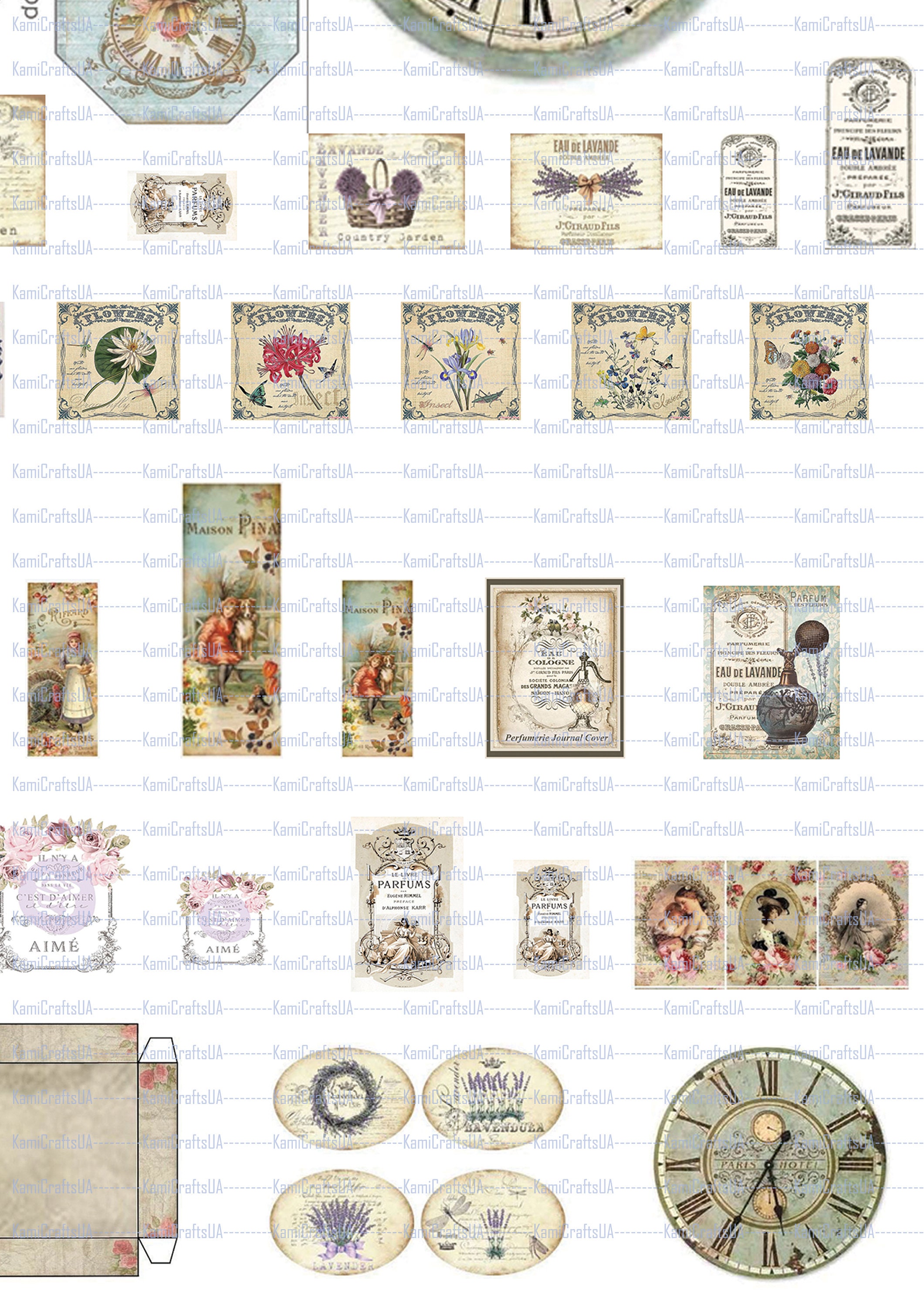 Printable Miniature Provence Vintage Packaging for Miniature - Etsy