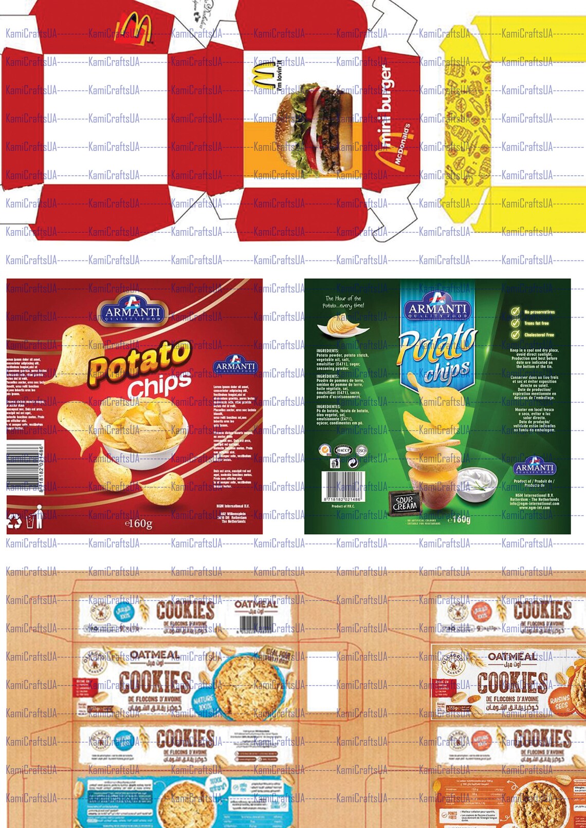 Printable Miniature Food Packaging for Miniature Dollhouse 1:6 - Etsy
