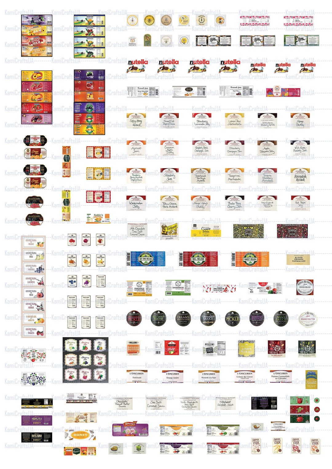 170 Printable Miniature Canned Food and Sauces for Miniature Dollhouse ...