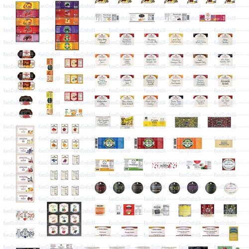 50 Printable Miniature Food Packaging for Miniature Dollhouse - Etsy ...