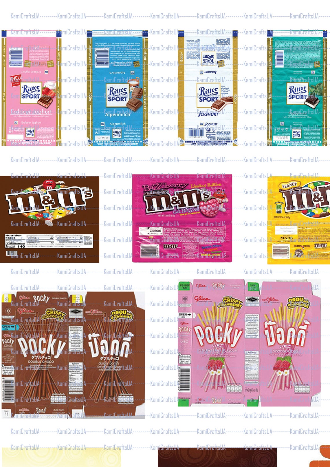 Printable Miniature Candy Bar for Miniature Dollhouse 1:6 - Etsy
