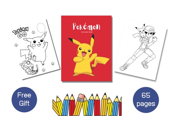 Pokémon Colouring/coloring Pages Children's and Adults - Etsy