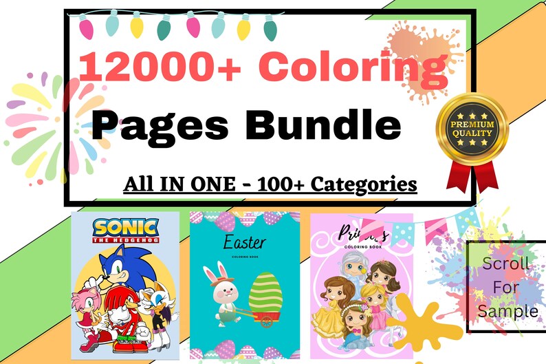 Sonic Coloring Book Sonic Coloring Pages Children's and Adults Activity
