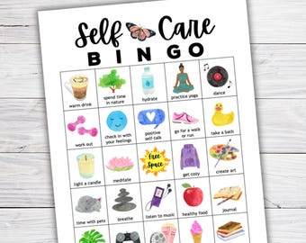 Self-Care BINGO Game, Self Care Challenge, Classroom Counseling Activity, Mental Health Tools, Therapy Game, Emotion Regulation, Social Work