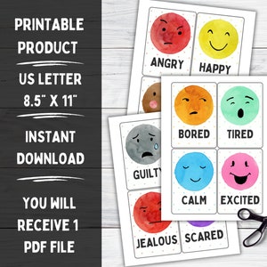 Emotions Flashcards for Kids | Kids Feelings Flash Cards | Preschool ...
