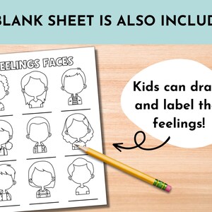 Feelings Coloring Page Therapy Worksheet | Emotions Printable for Kids ...