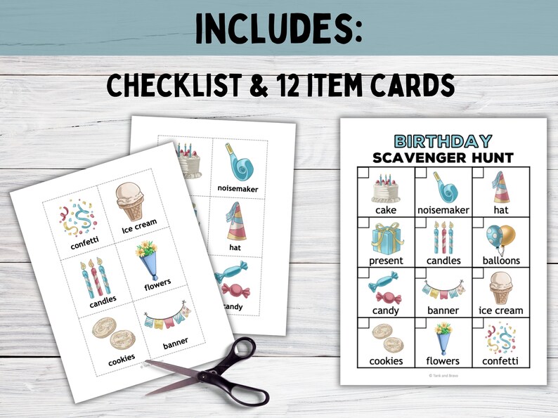 Birthday Party Scavenger Hunt | Birthday Preschool Classroom Activities ...