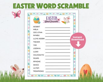 Easter Word Scramble for Kids | Printable Word Game | Classroom Activity