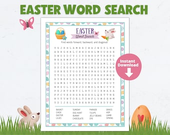 Ostern Wortsuchbild zum Ausdrucken | Klassenzimmer-Aktivität | Oster Wortspiele