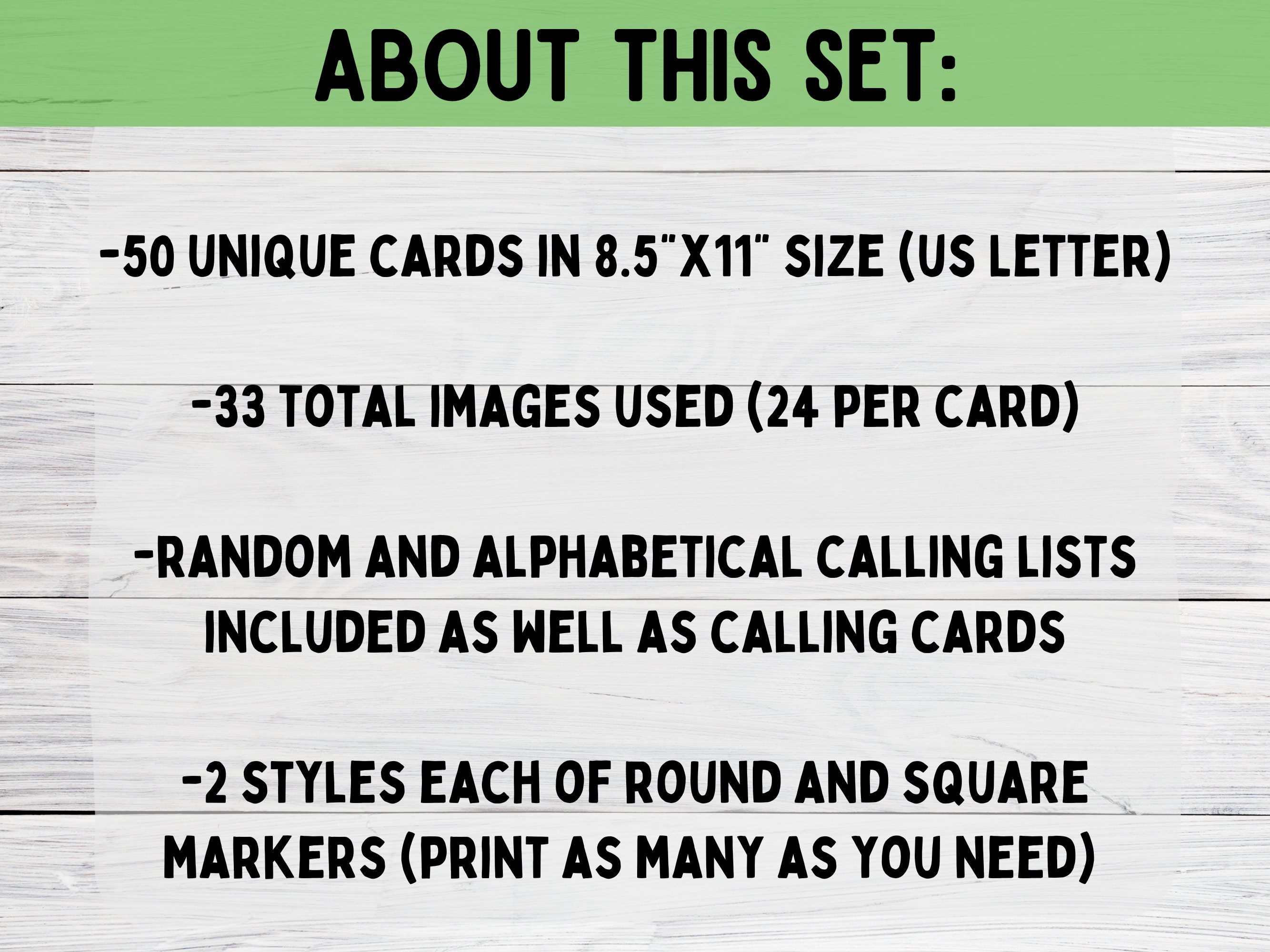 Earth Day BINGO Card for Kids and Teens, 50 Cards and Markers, Earth ...
