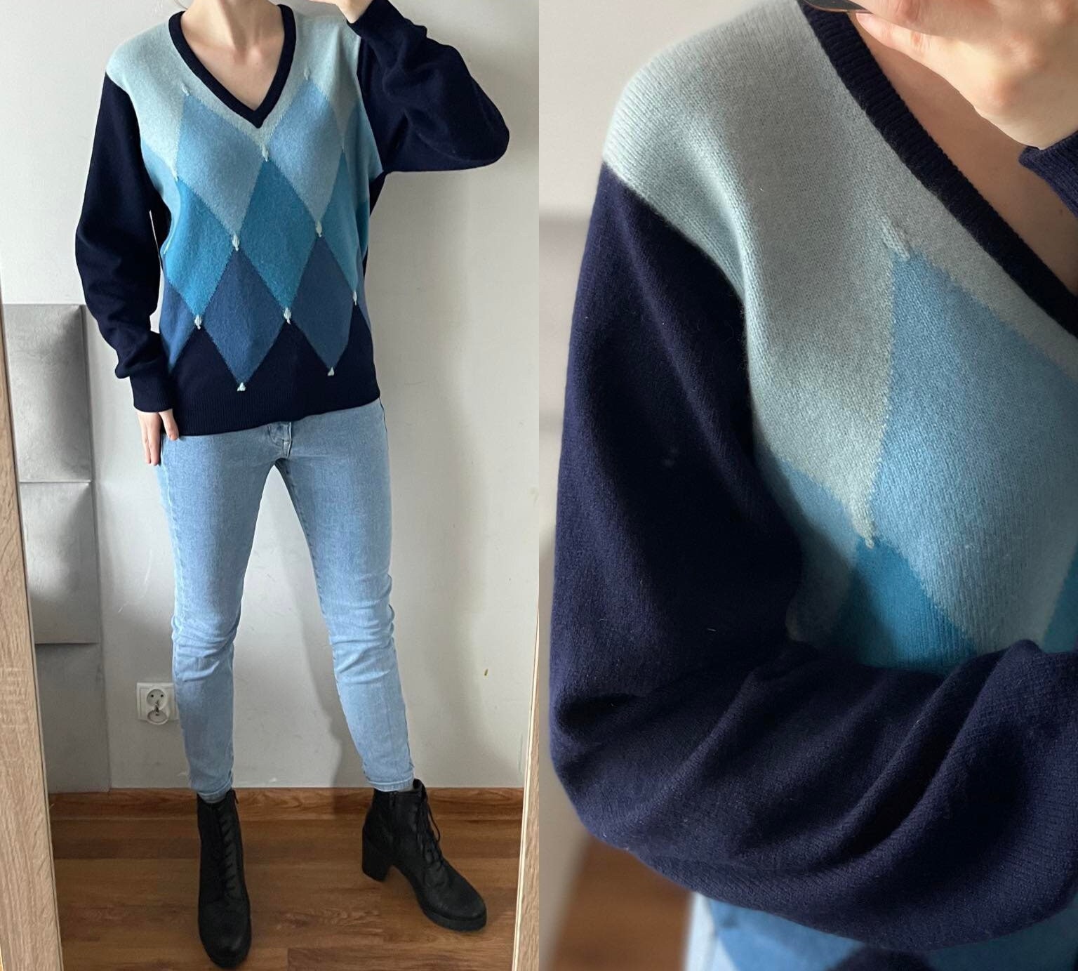 The Scotch House by Ballantyne Cashmere Sweater 50s/60s Canada