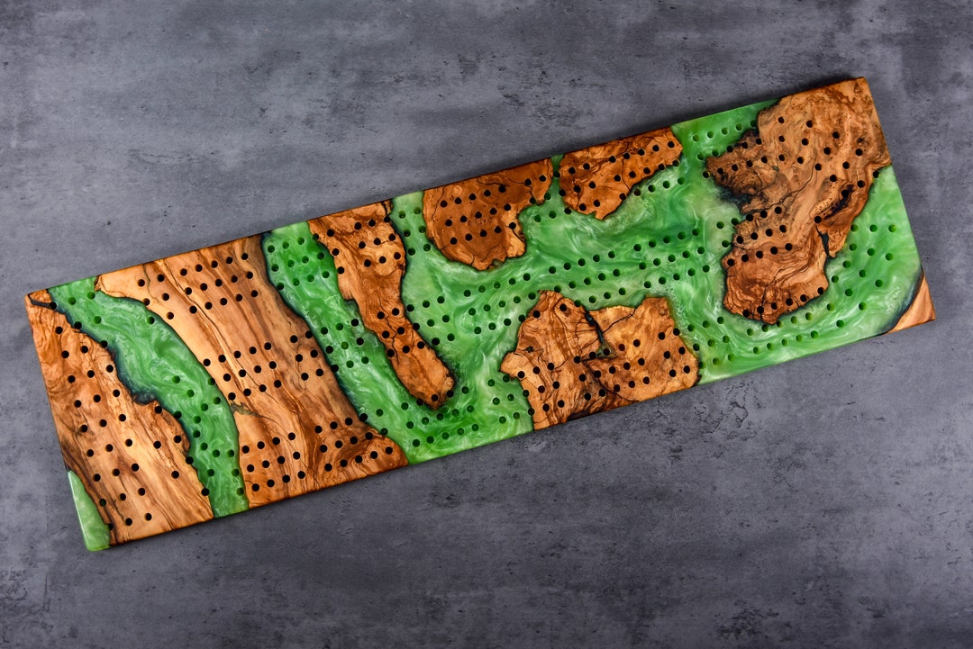 Extra Large 3player Cribbage Board Set Live Edge Wood and Etsy