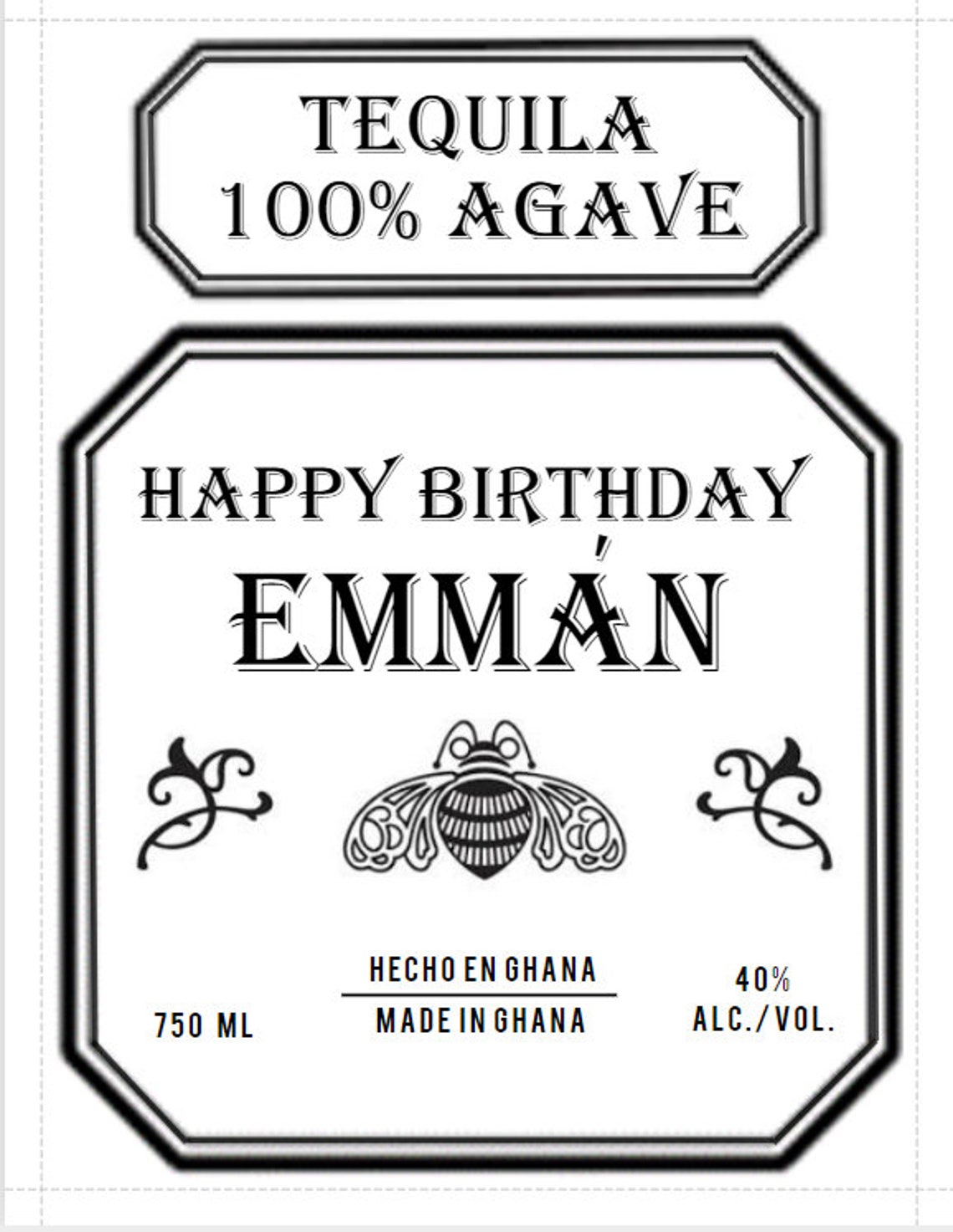 Custom Patron Label, Digital Download, Personalized Patron Label cake Custom Patron Label, Digital Download, Personalized Patron Label cake