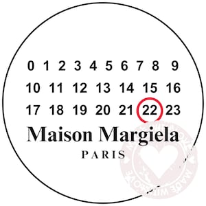 Maison Margiela Editbale Template Cake topper Download| Cake Topper/Edible Image Digitial Download/Calendar Cake Template