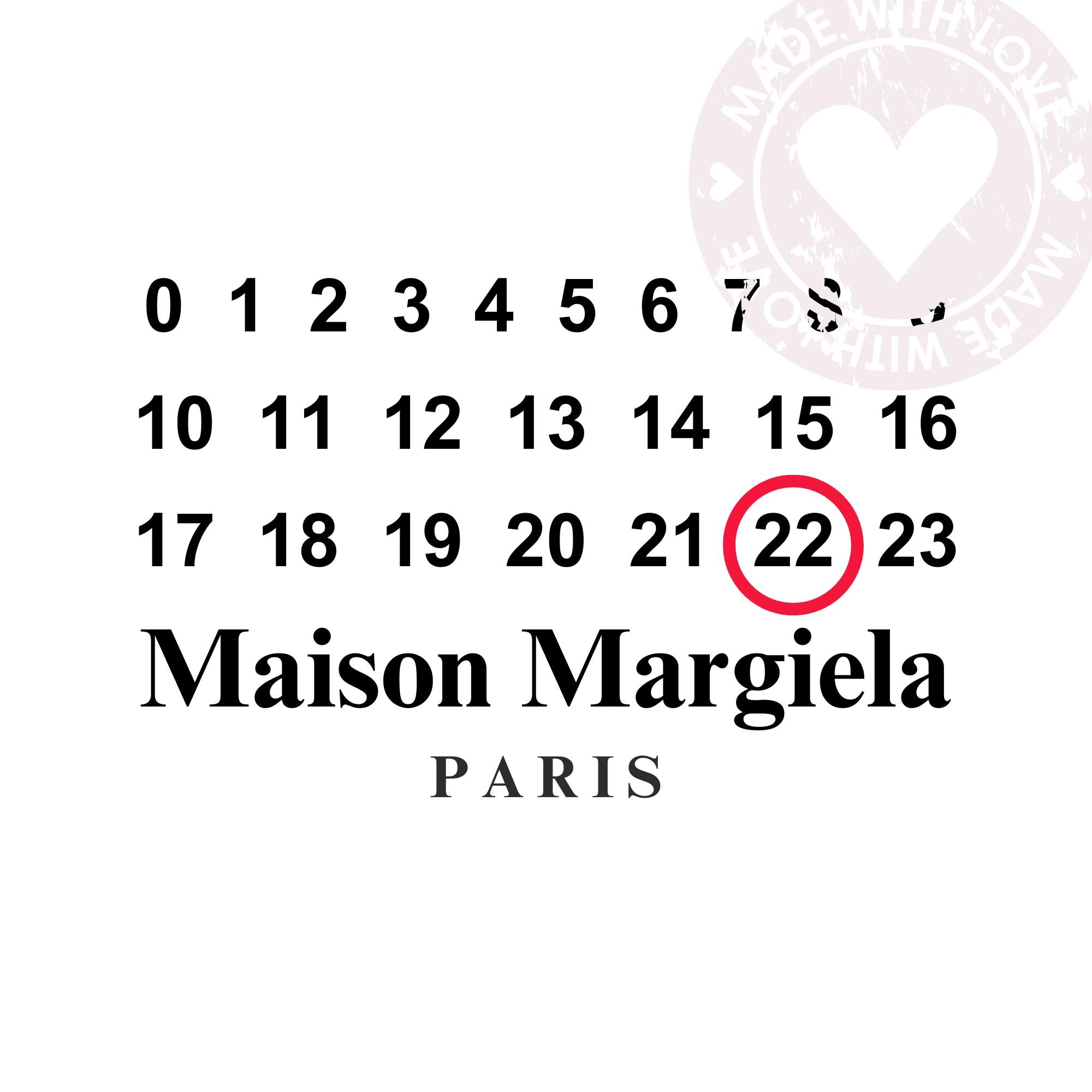 Maison Margiela Calendar Cake Topper Template | Edible Image